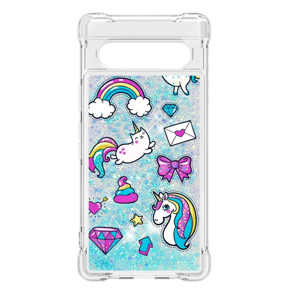 YB Quicksand Series-2 Phone Case for Google Pixel 7a 5G Anti-Drop Soft TPU Glittery Quicksand Case Pattern Printed Protective Cover YB Quicksand Series-2 Phone Case for Google Pixel 7a 5G Anti-Drop Soft TPU Glittery Quicksand Case Pattern Printed Protective Cover